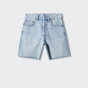 Decorative ripped denim bermuda shorts size 2 from Mango